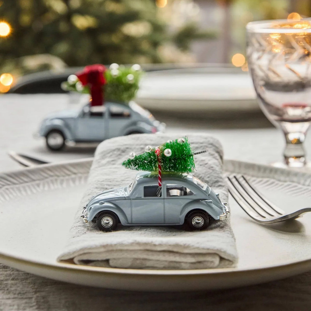 Deko Auto Xmas Car - hellblau