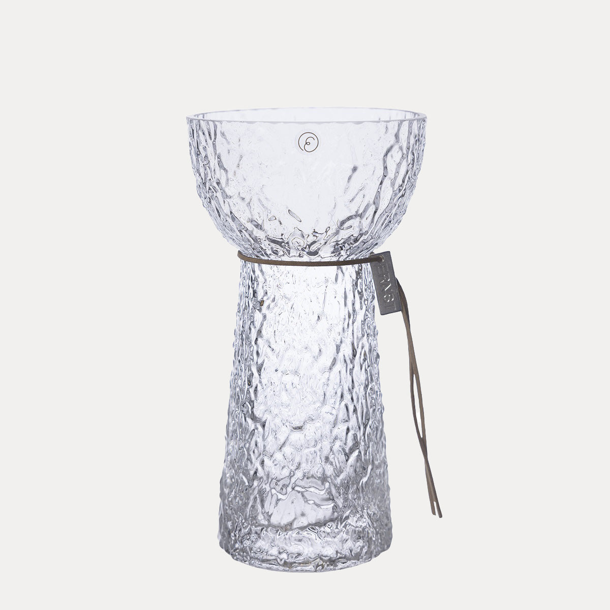 Hyazinthenvase aus Glas - strukturiert