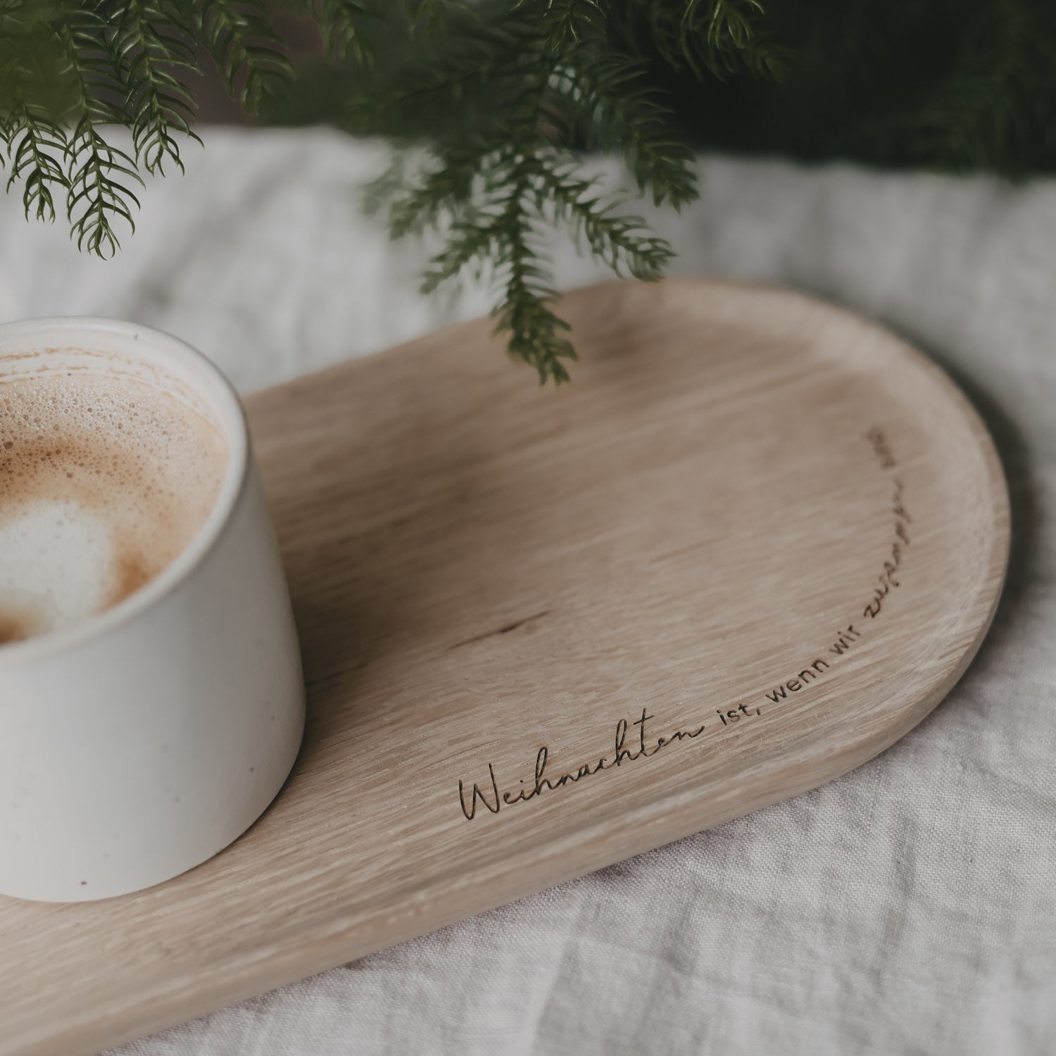 Tablett aus Eiche - Weihnachten