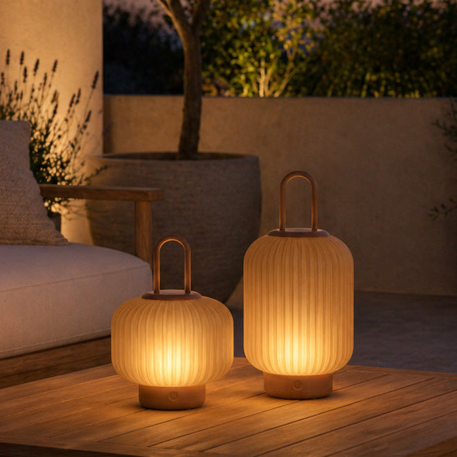 LED Laterne mit Glas outdoor - terra