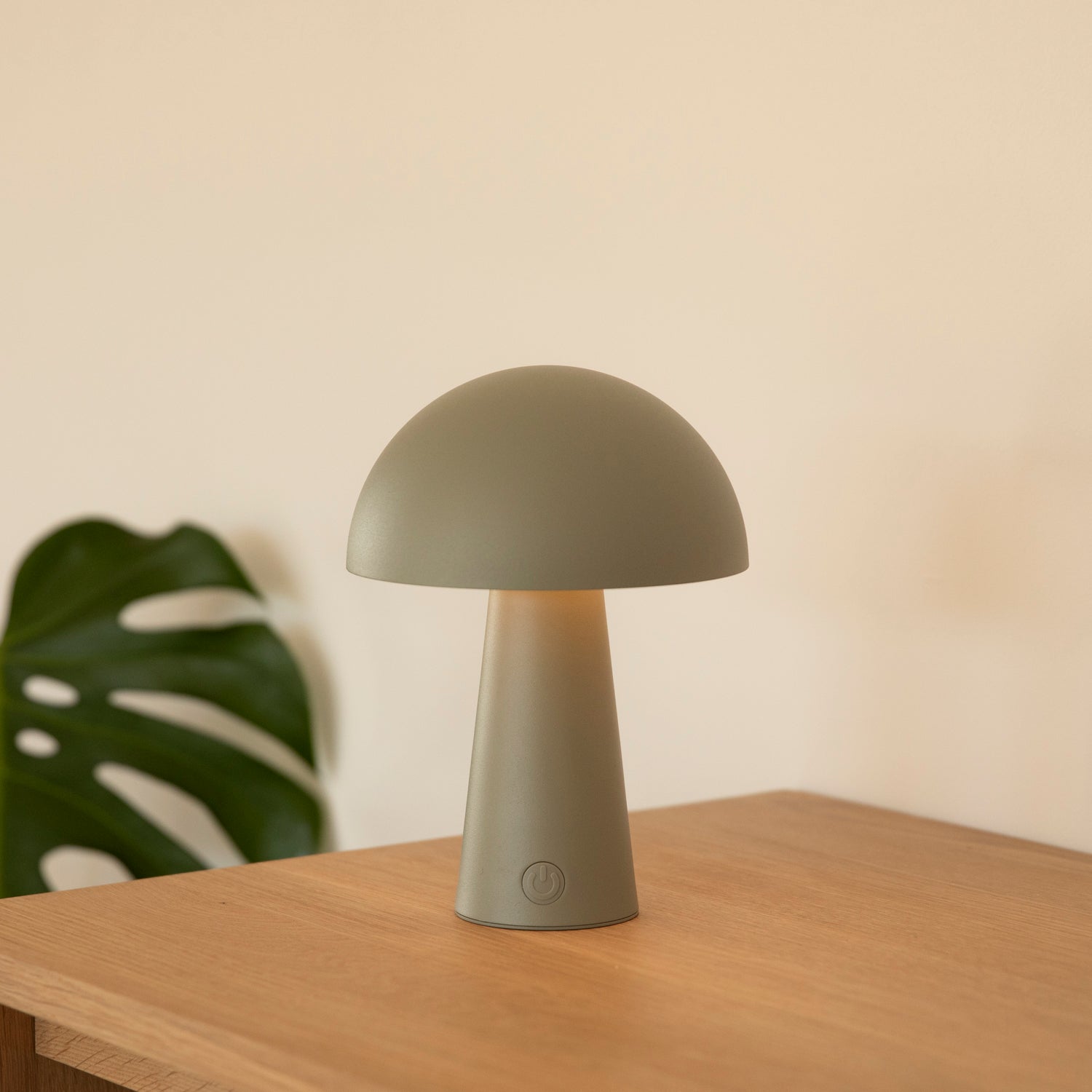LED Tischlampe Pilz outdoor - olive