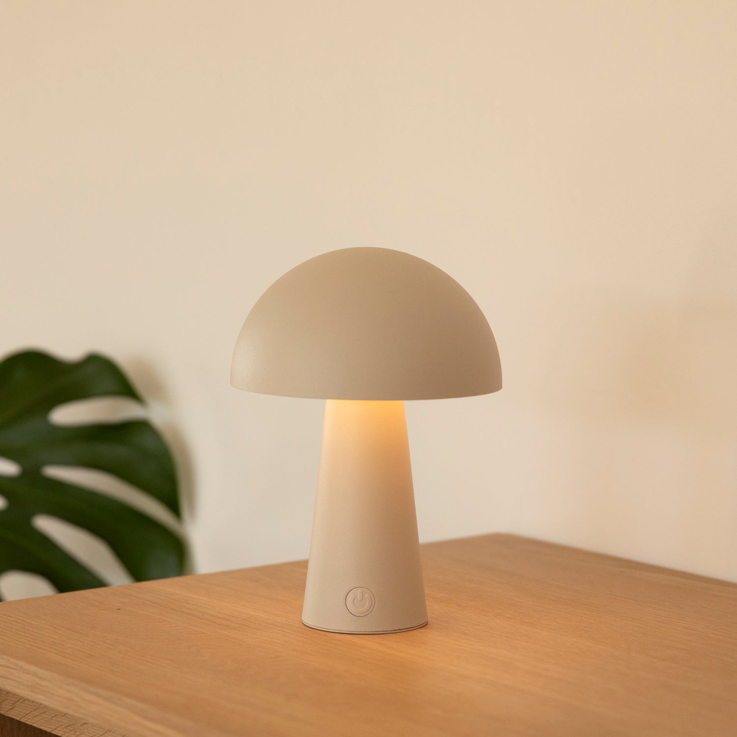 LED Tischlampe Pilz outdoor - creme
