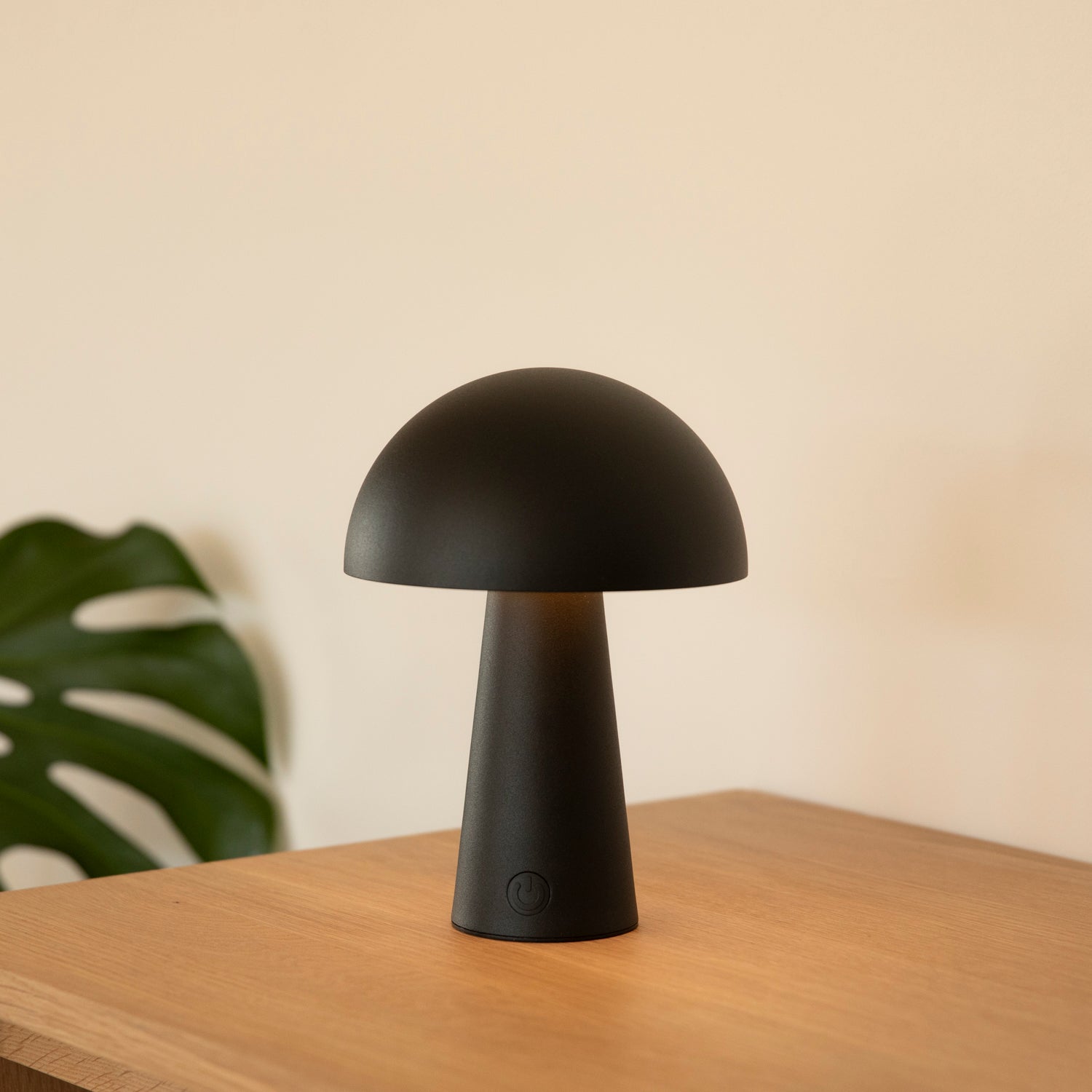LED Tischlampe Pilz outdoor - schwarz
