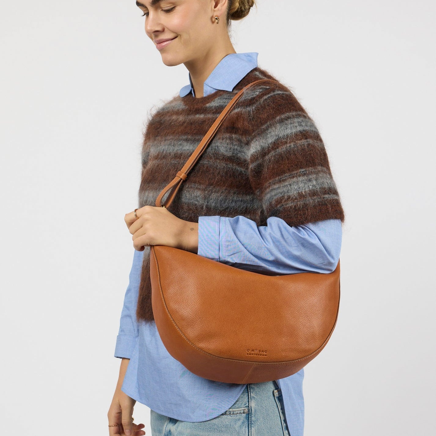 Leo Maxi Tasche - Leder Cognac