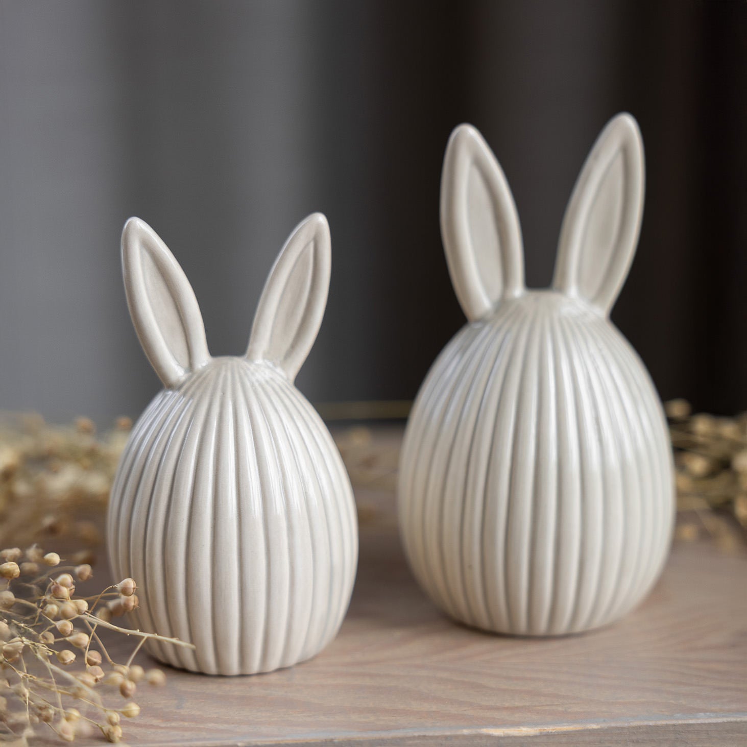 Osterdekoration Hase Meja - greige