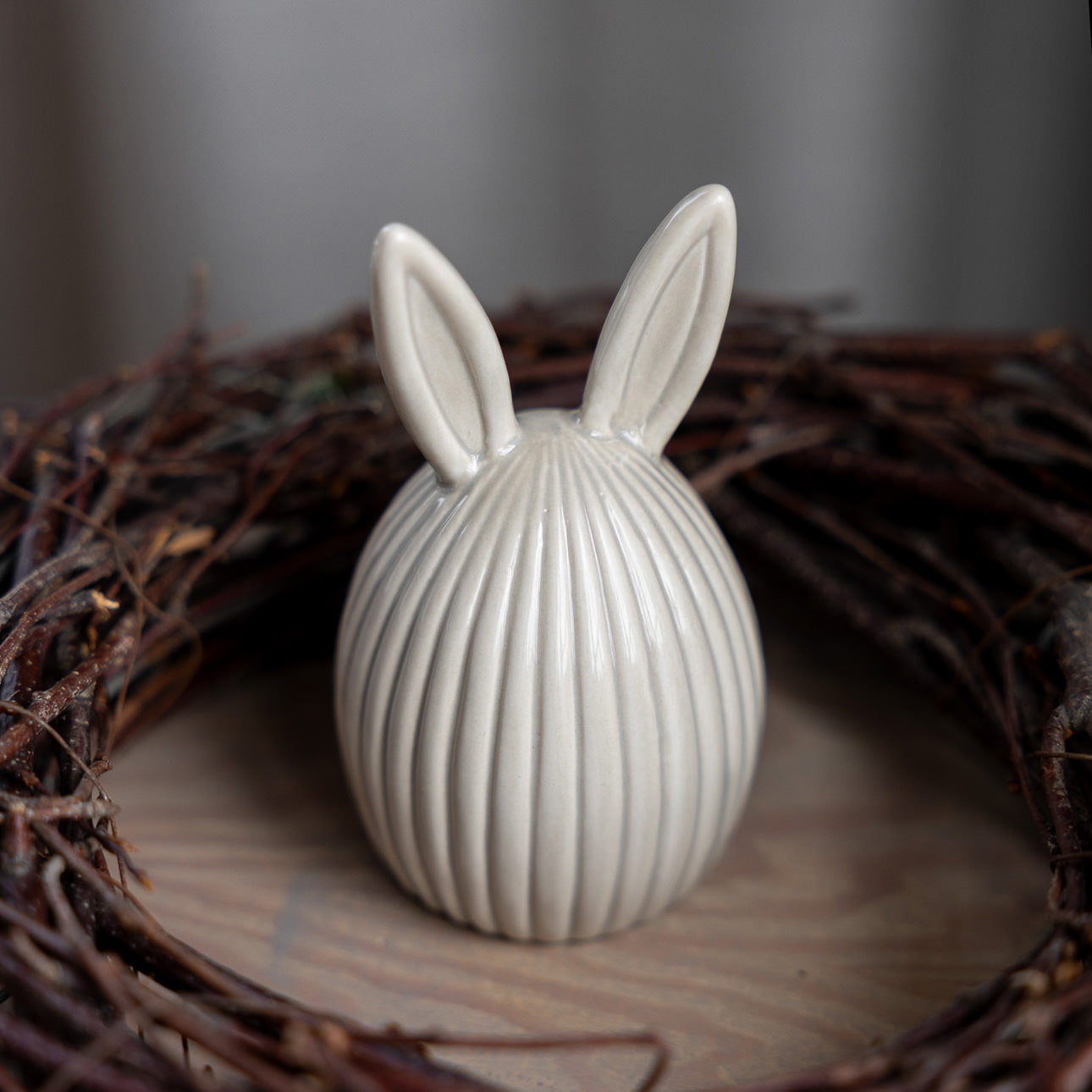 Osterdekoration Hase Meja - greige
