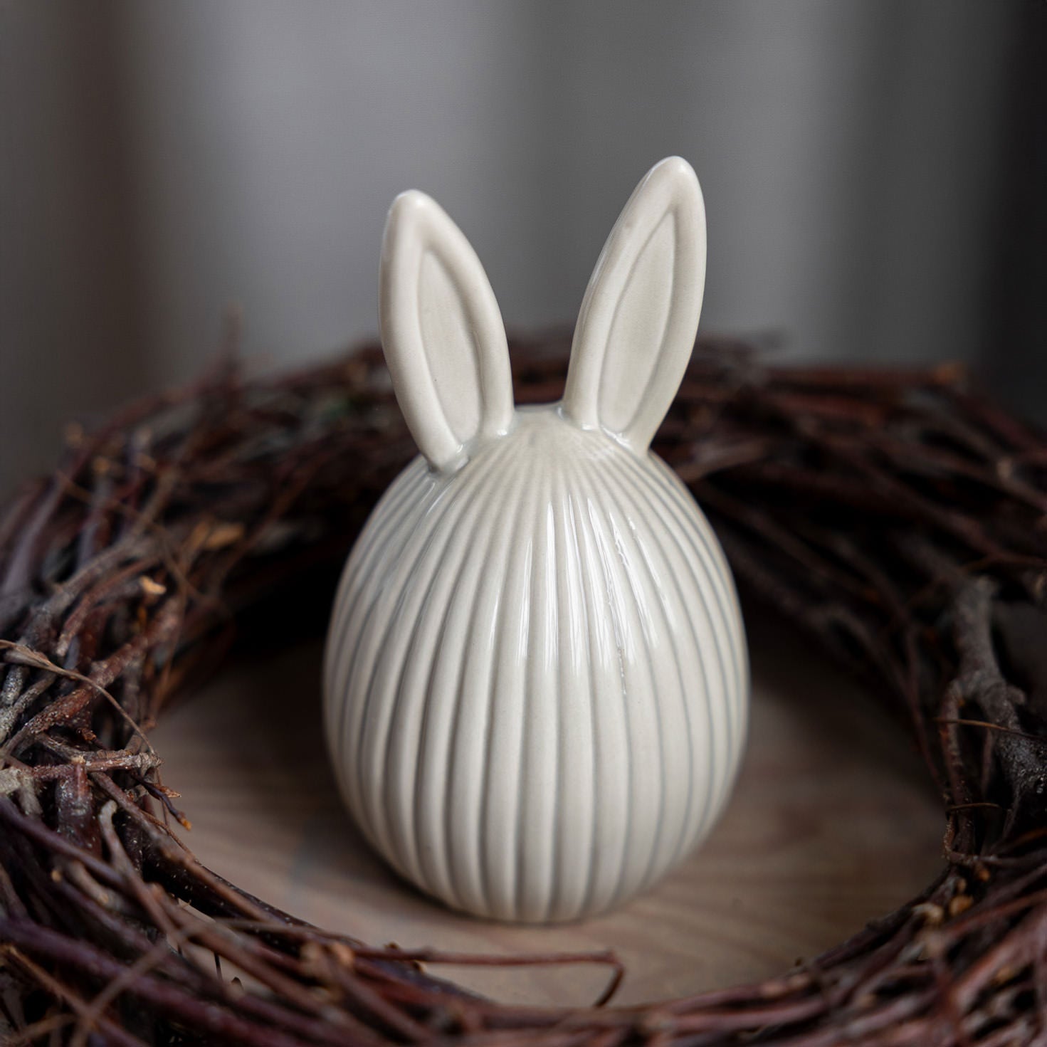 Osterdekoration Hase Meja - greige