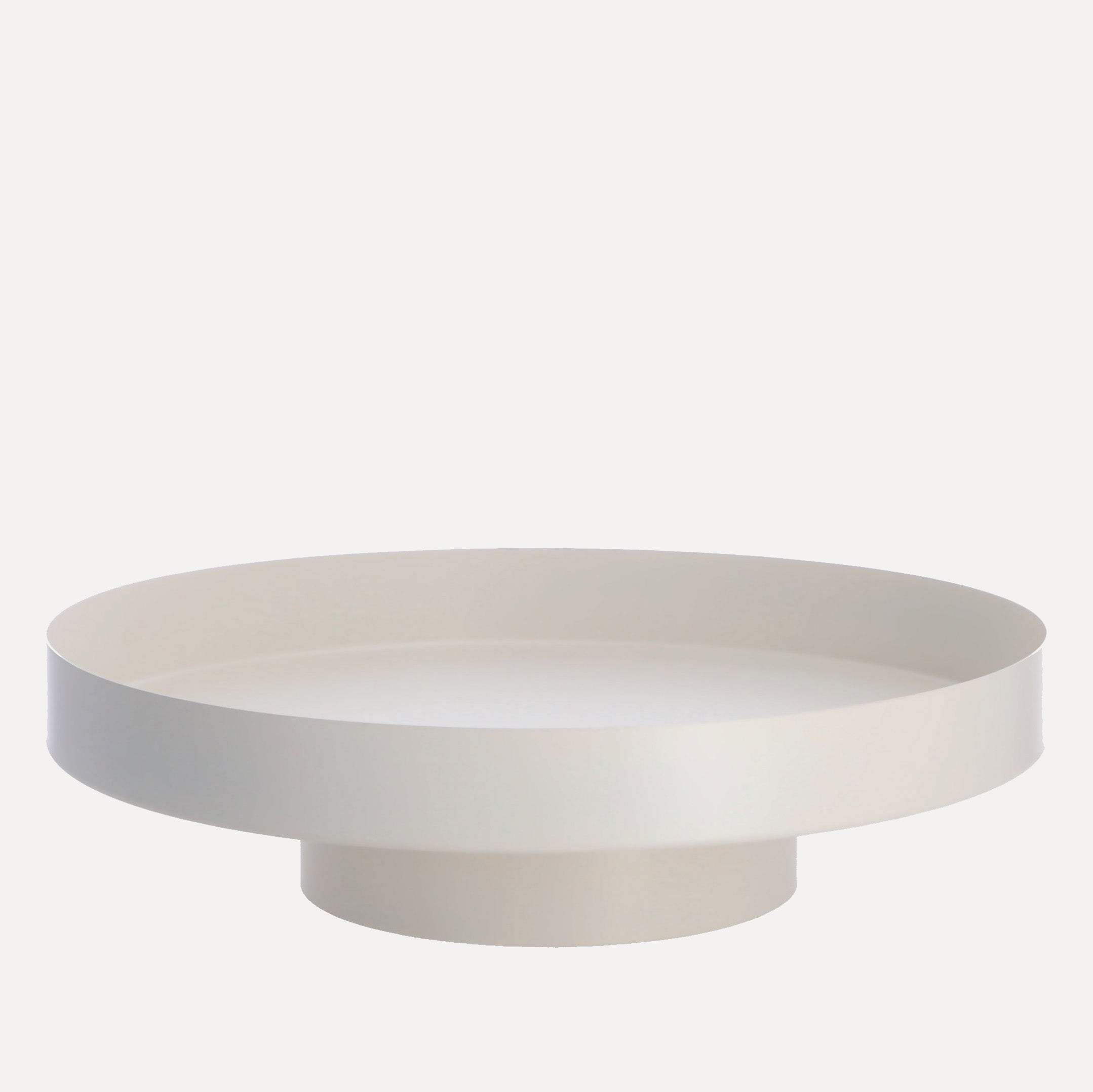 Tablett Erik mit Fuß - cremeweiß