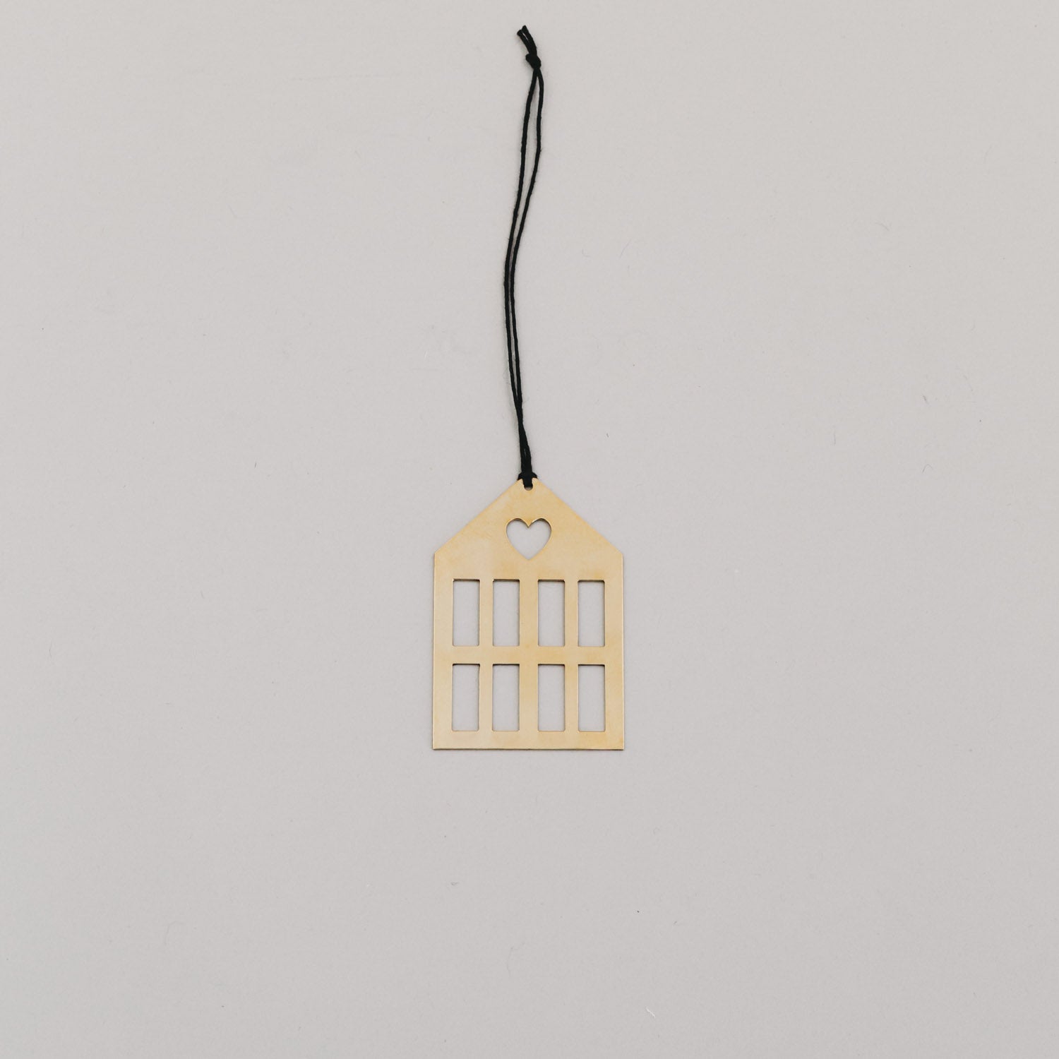 Metallanhänger Haus - gold