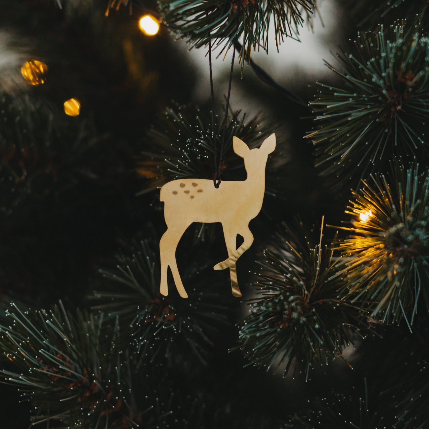 Metallanhänger Reh - gold