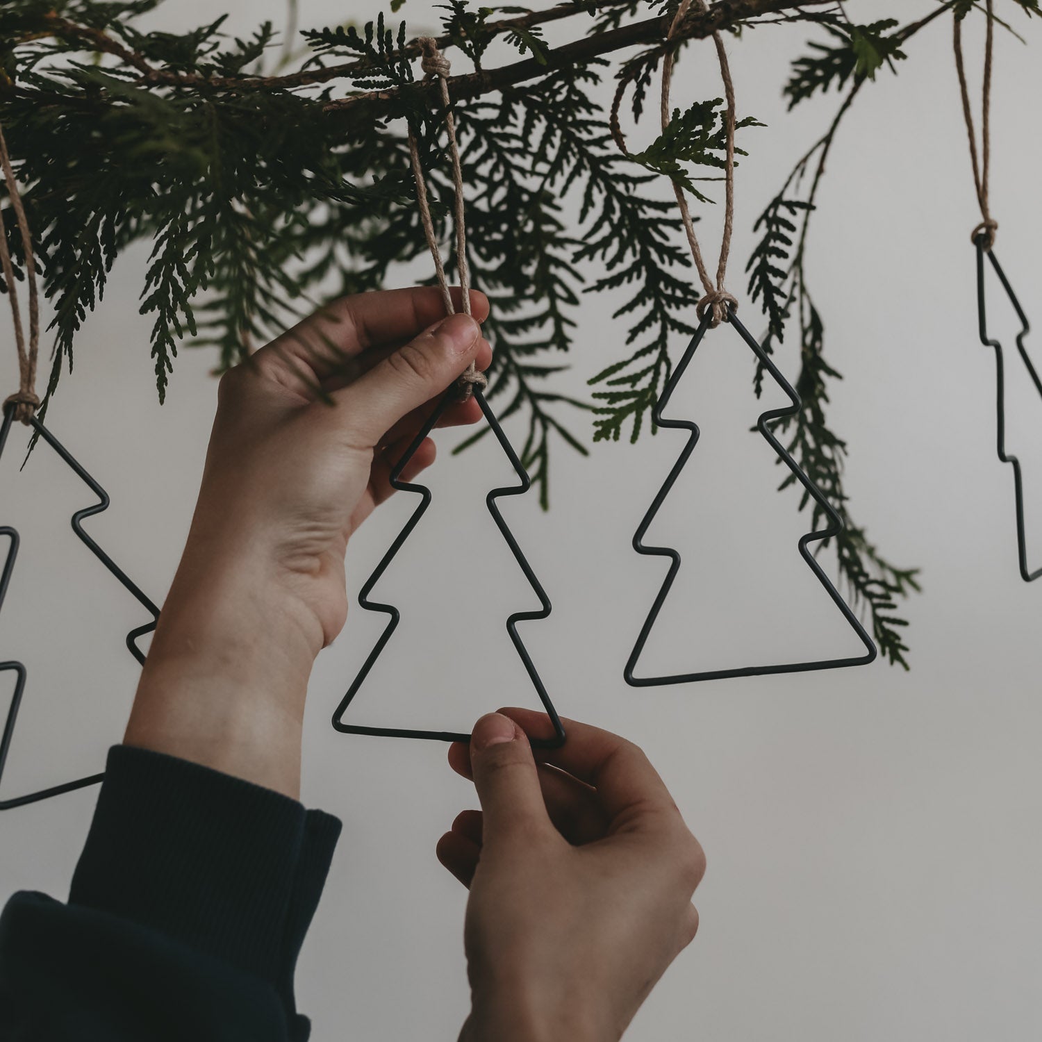 Metallanhänger Tanne - anthrazit