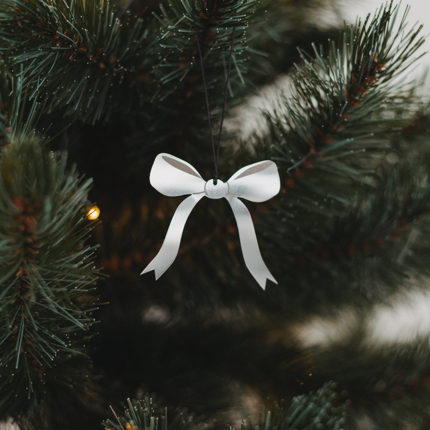 Metallanhänger Schleife - silber