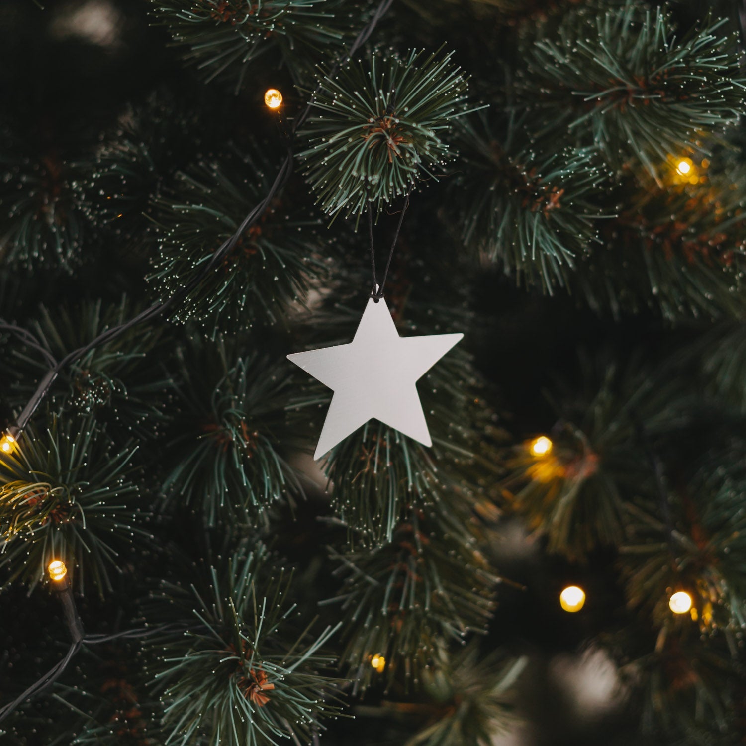 Metallanhänger Stern - silber