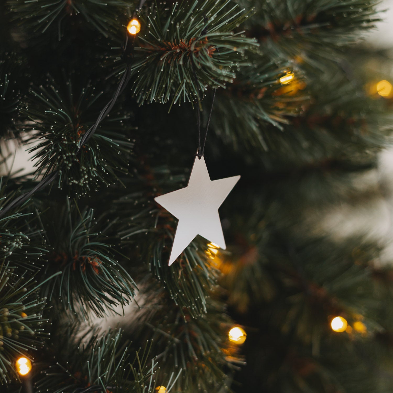 Metallanhänger Stern - silber