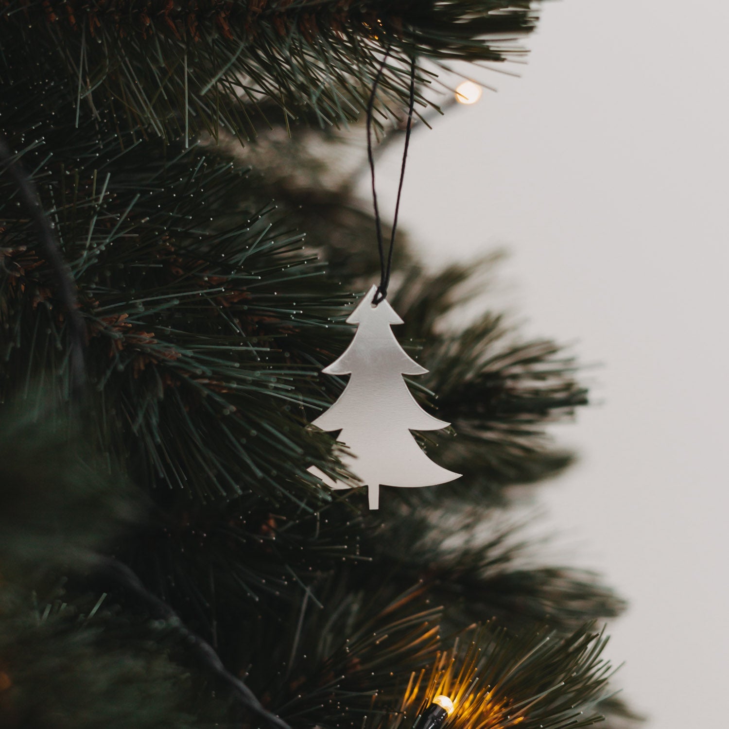 Metallanhänger Tanne - silber