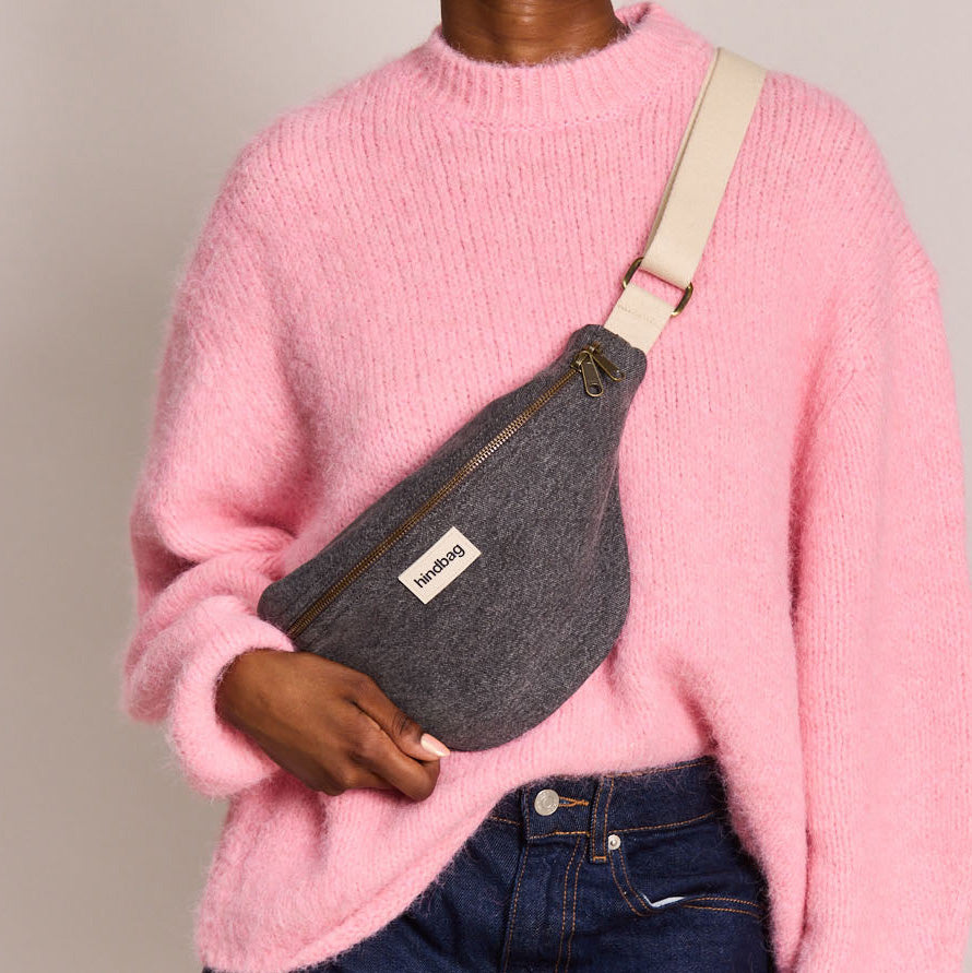 Olivia Bauchtasche - denim grau