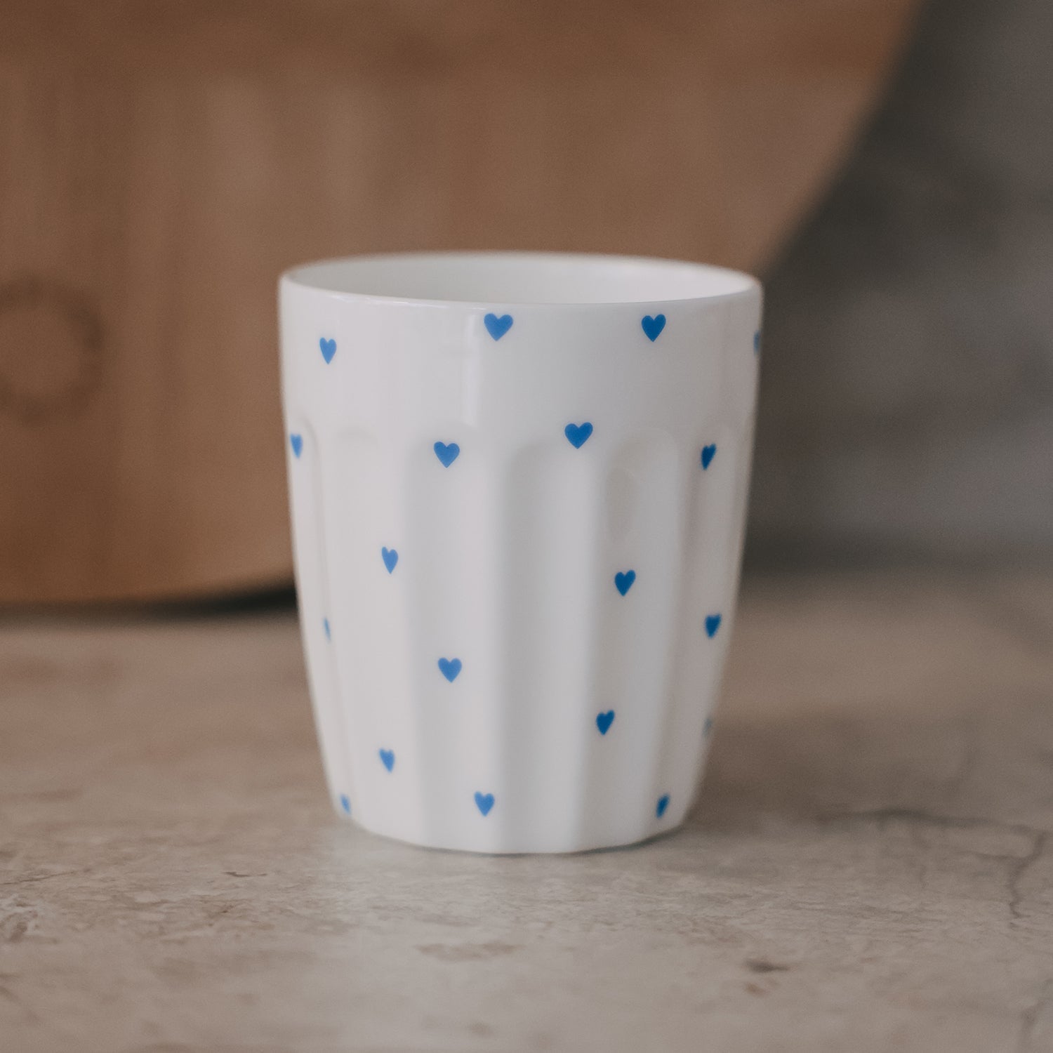 Becher kleine Herzen - hellblau