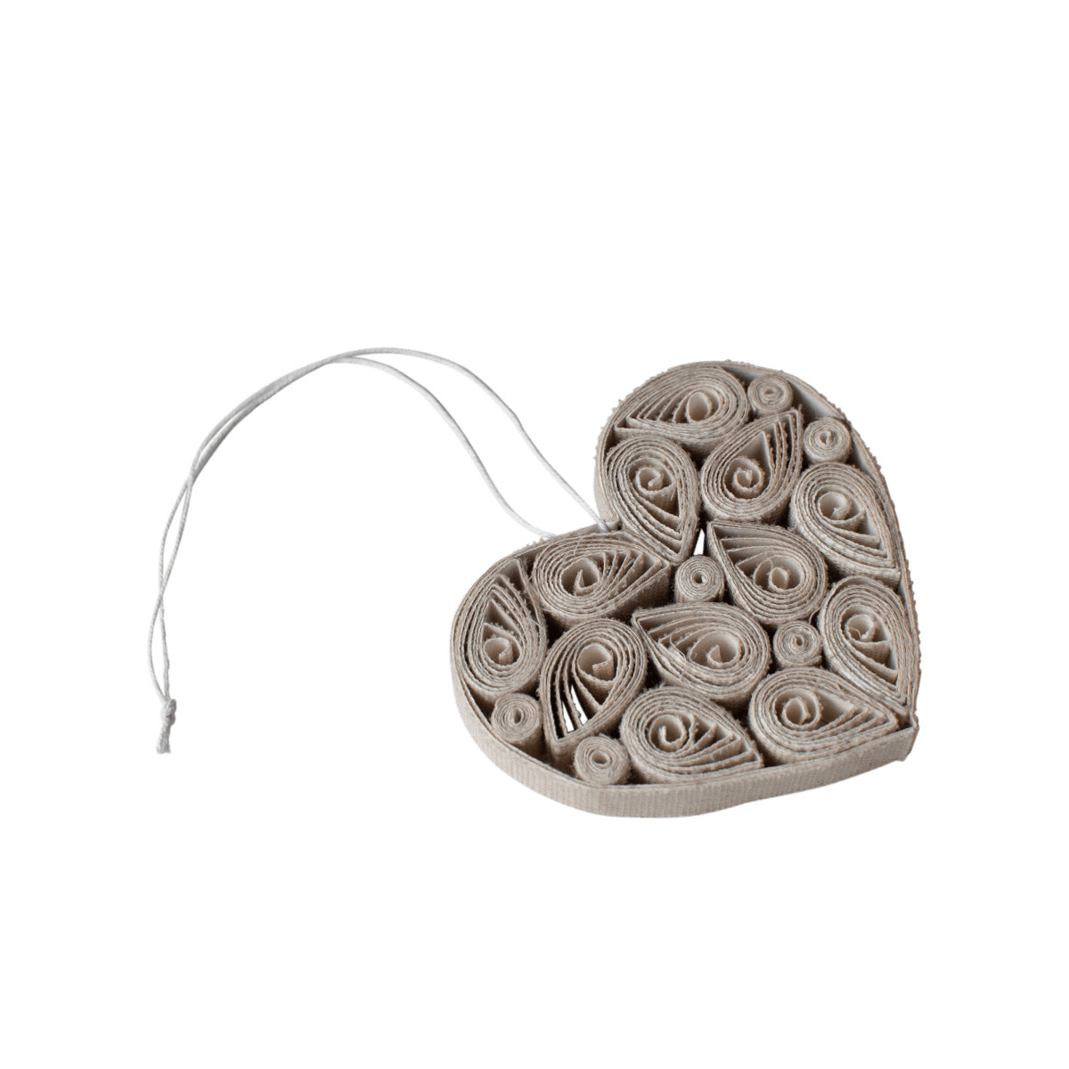 Dekoanhänger Paper Heart - creme