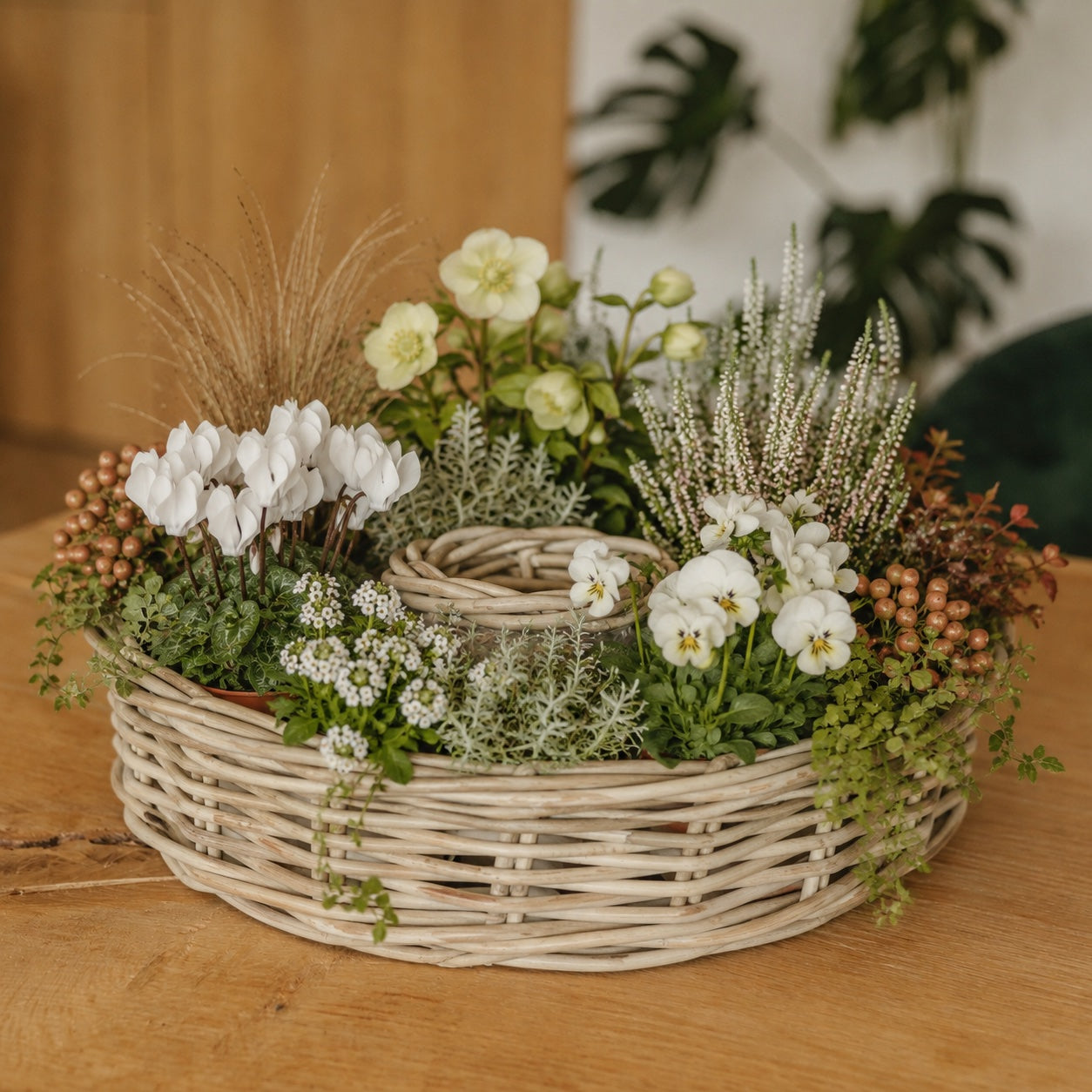 Rattan Pflanzring Cubu - rund