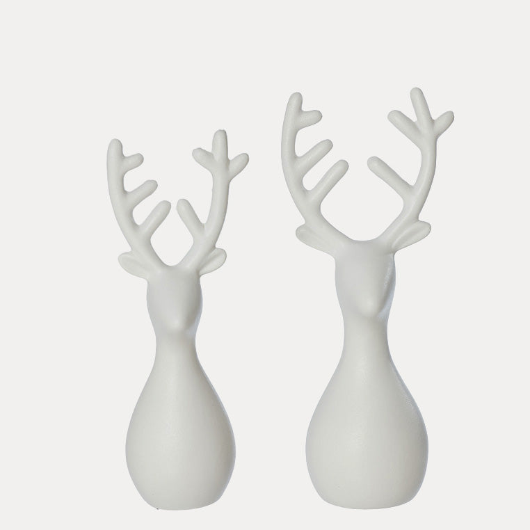 Rentier OOhh 2er Set - weiß