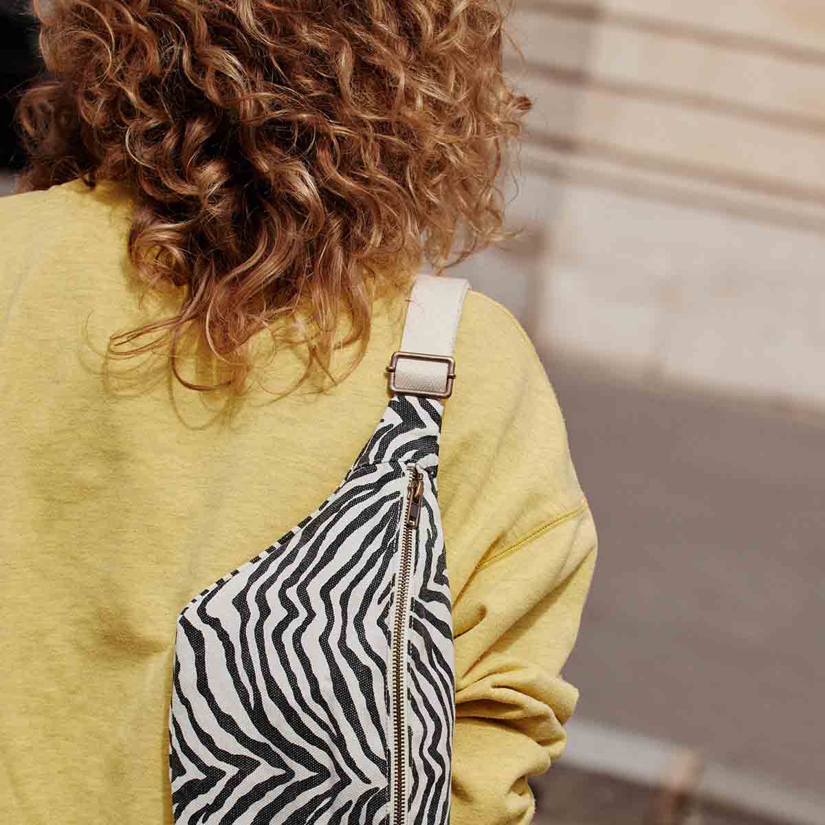 Bauchtasche aus Baumwolle - Zebra