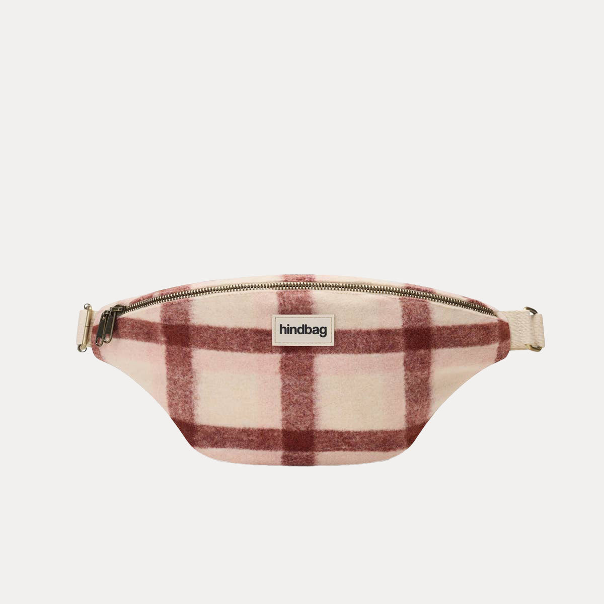 Olivia Bauchtasche - Tartan rosa rot
