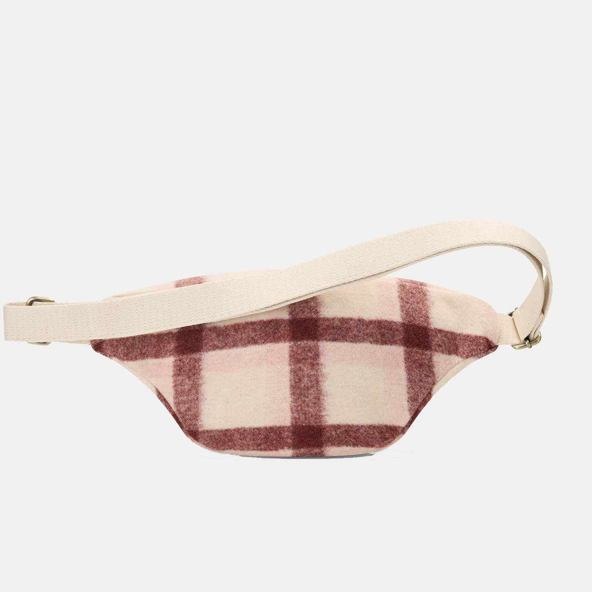 Olivia Bauchtasche - Tartan rosa rot