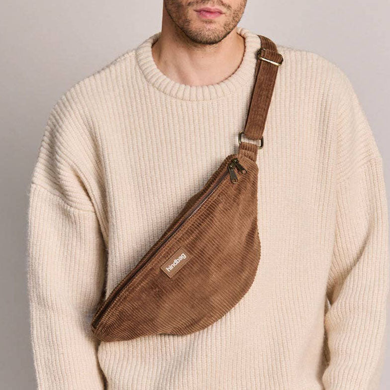 Sasha Bauchtasche - samt macchiato