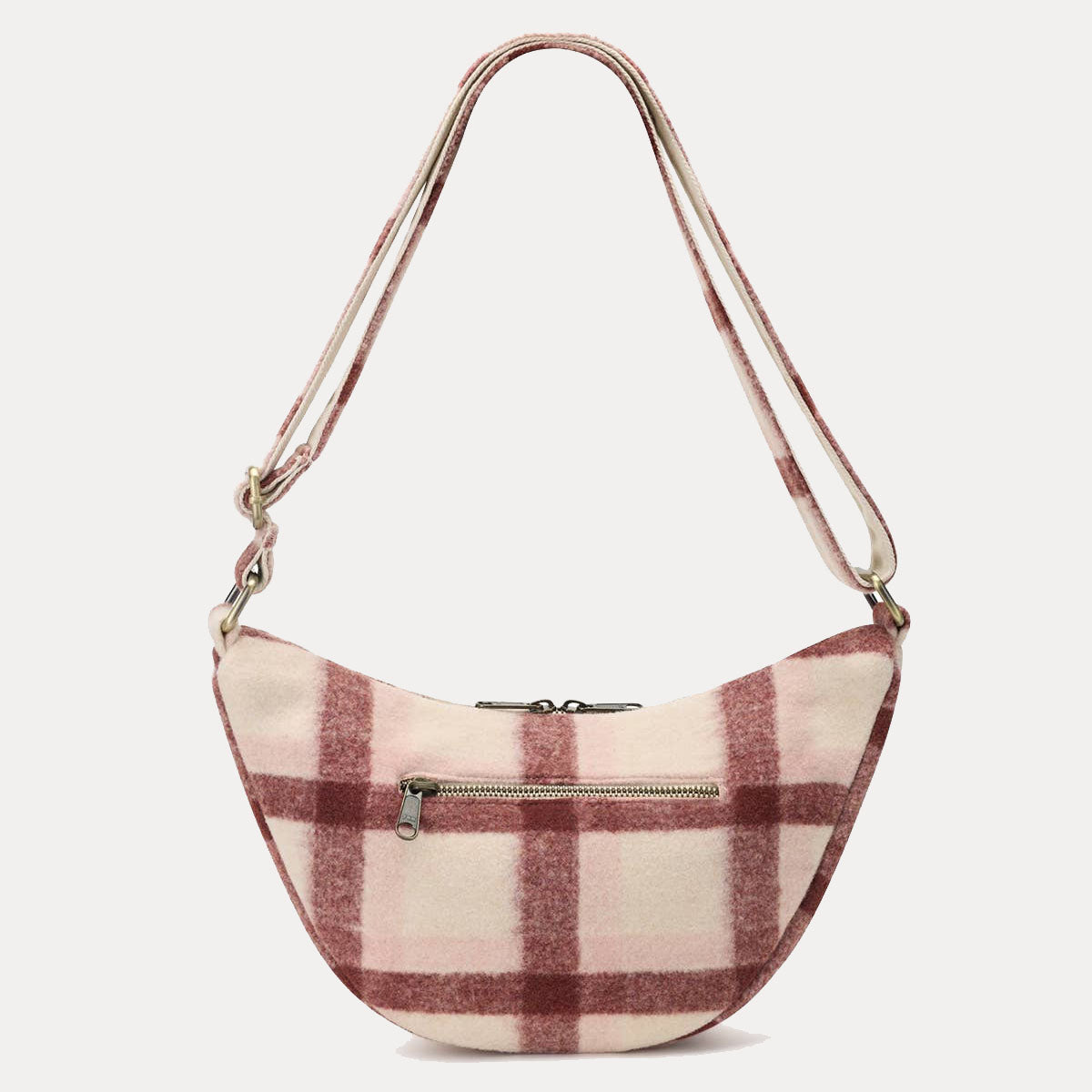 Andrea Umhängetasche - Tartan rosa rot