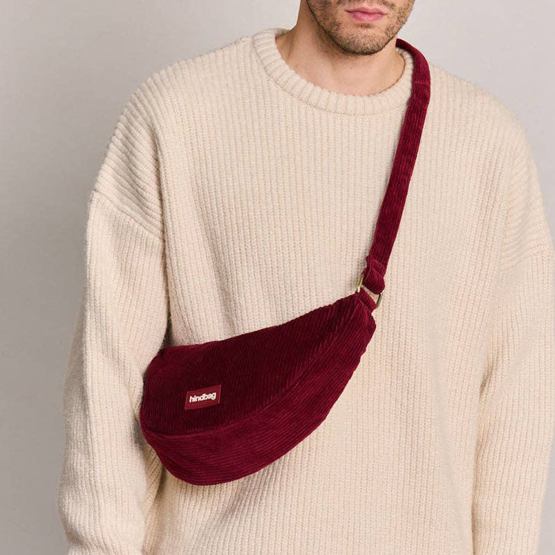 Andrea Umhängetasche - samt bordeaux