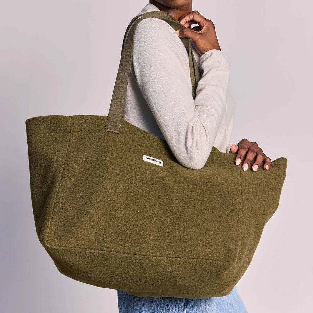 Claude Tragetasche - Wolloptik khaki