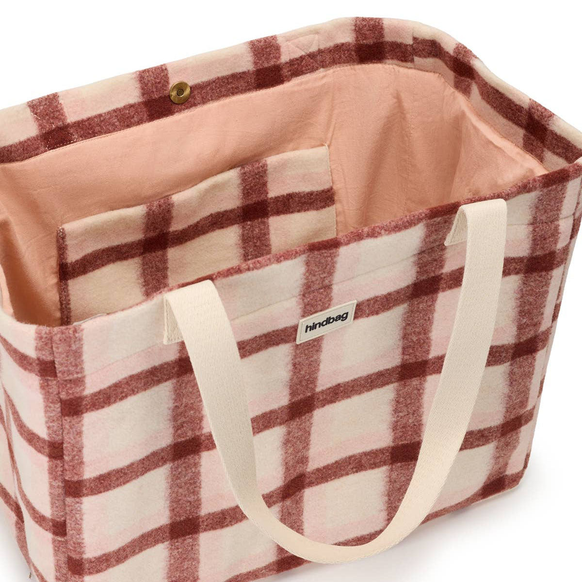 Claude Tragetasche - Tartan rosa rot