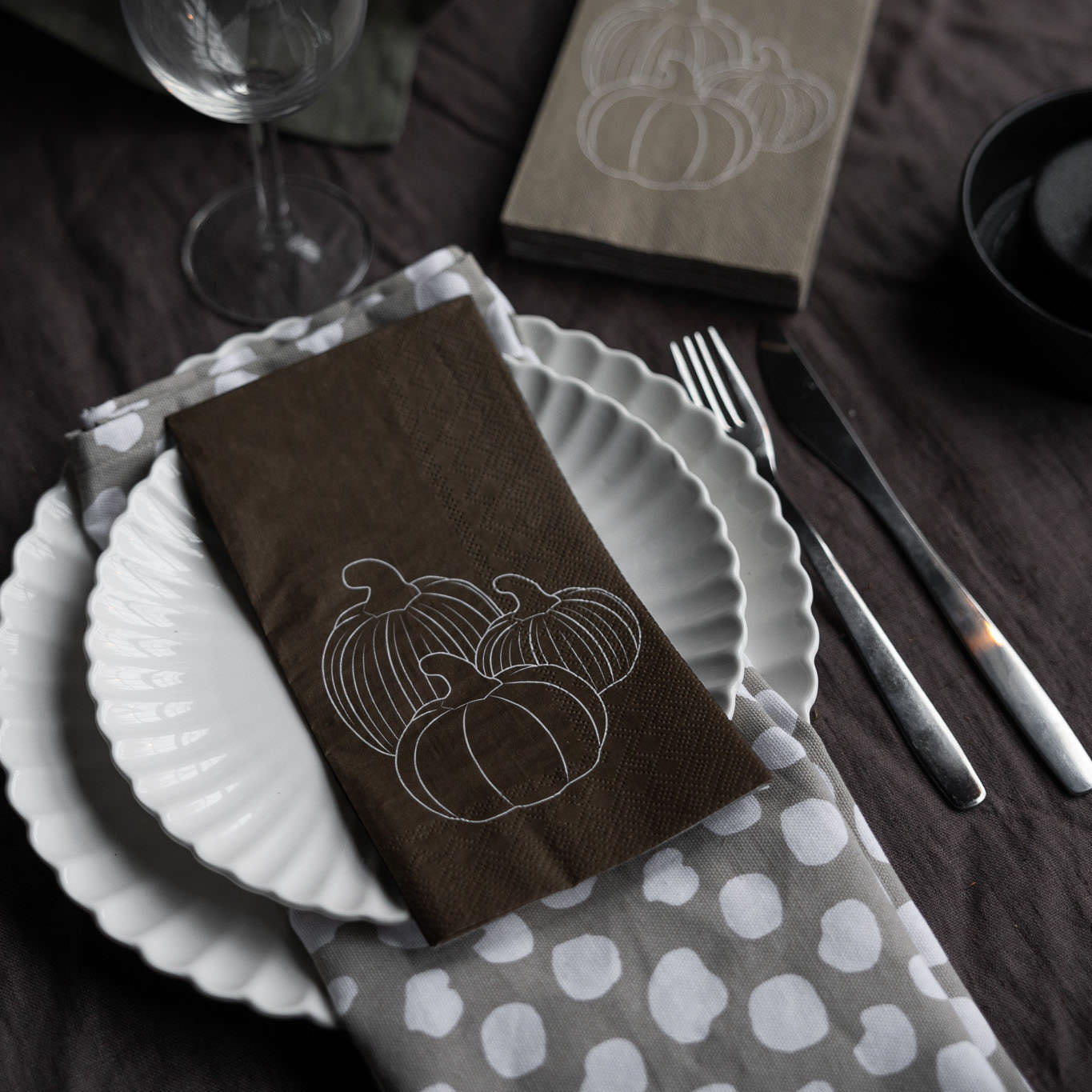 Servietten Pumpor - braun