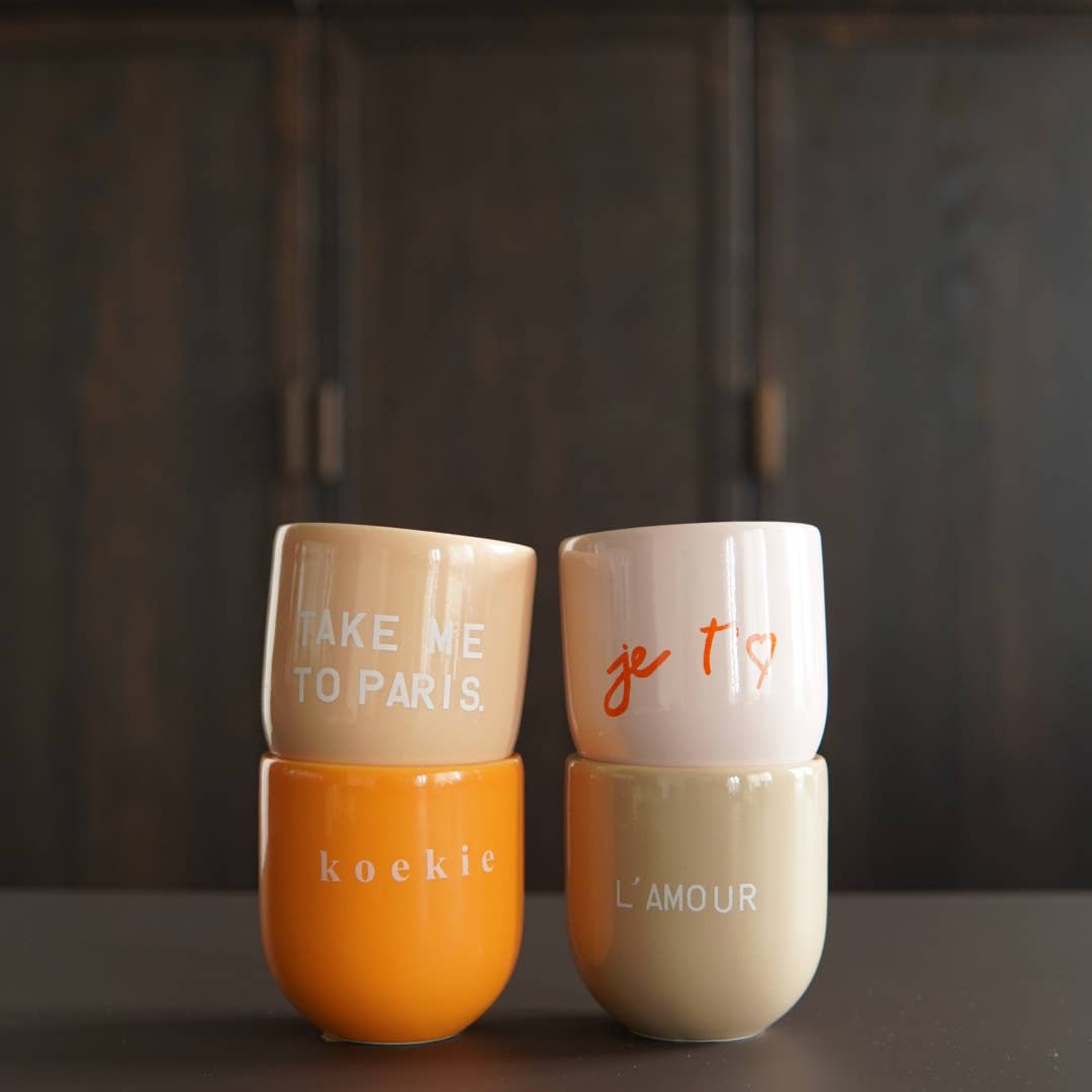 Becher L'AMOUR - beige