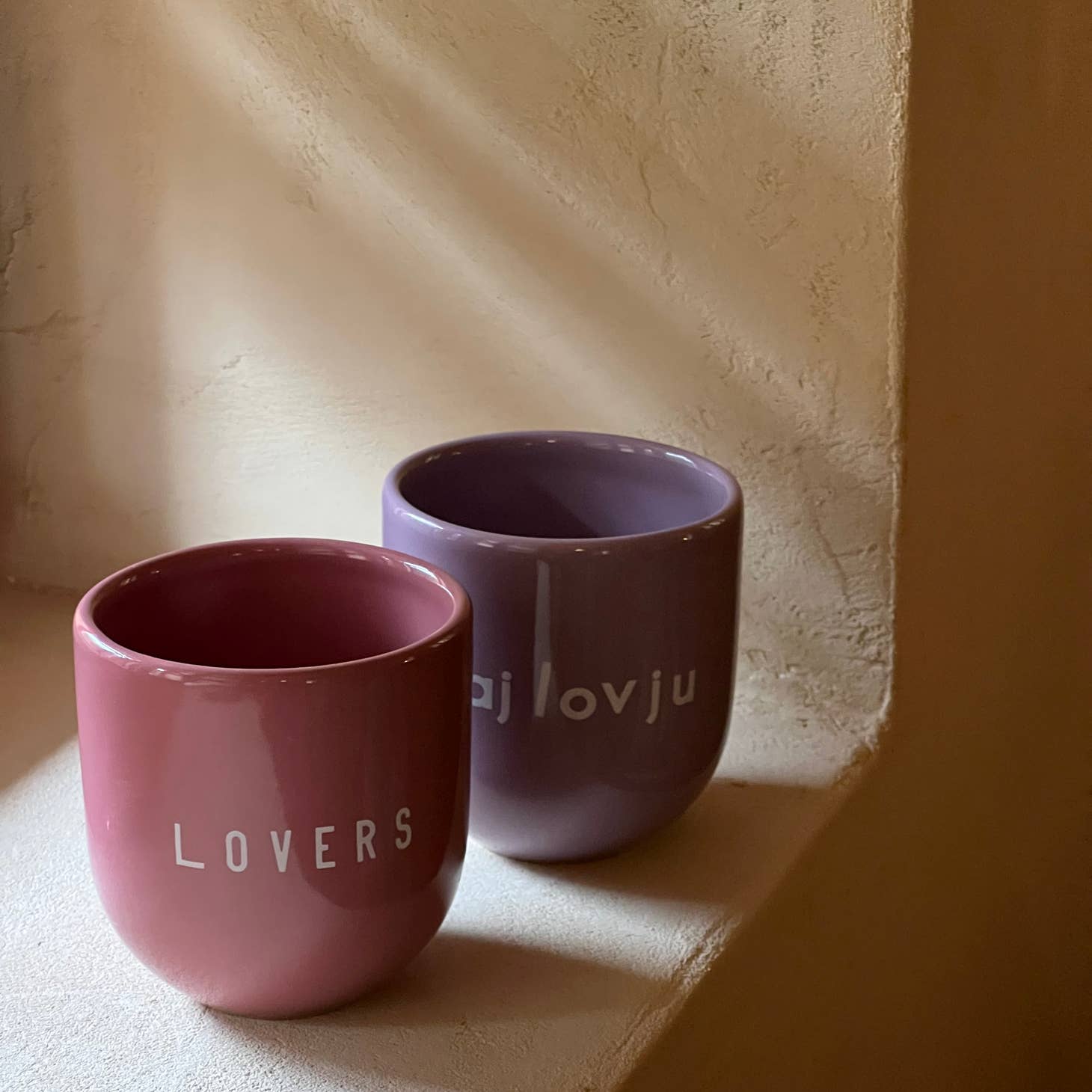 Becher LOVERS- rosa