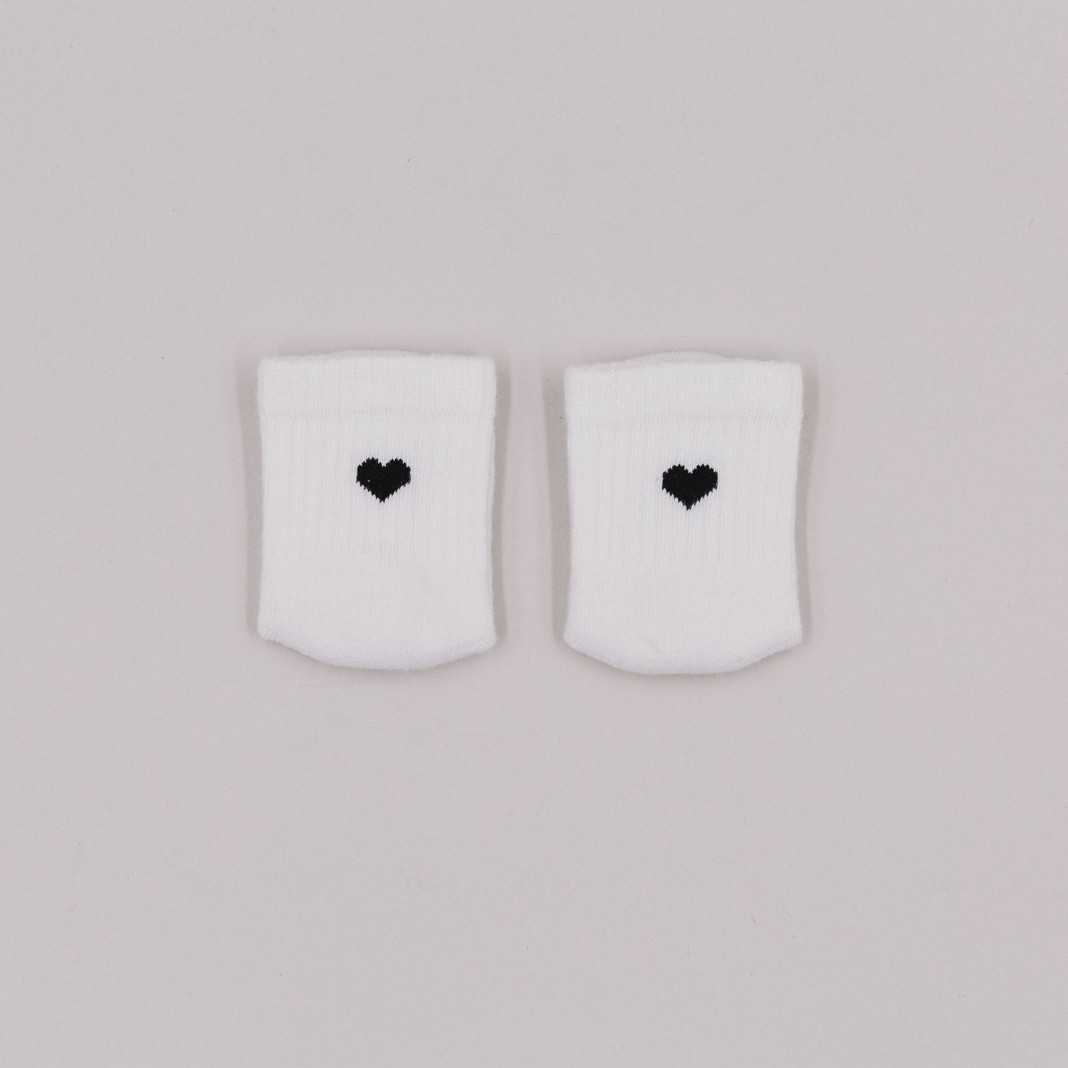 Babysocken Herz - schwarz