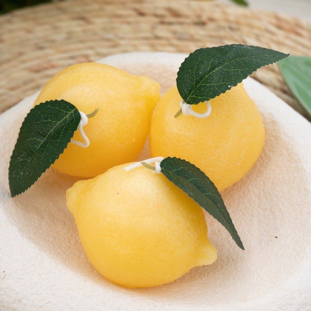 Kerze Lemon - gelb