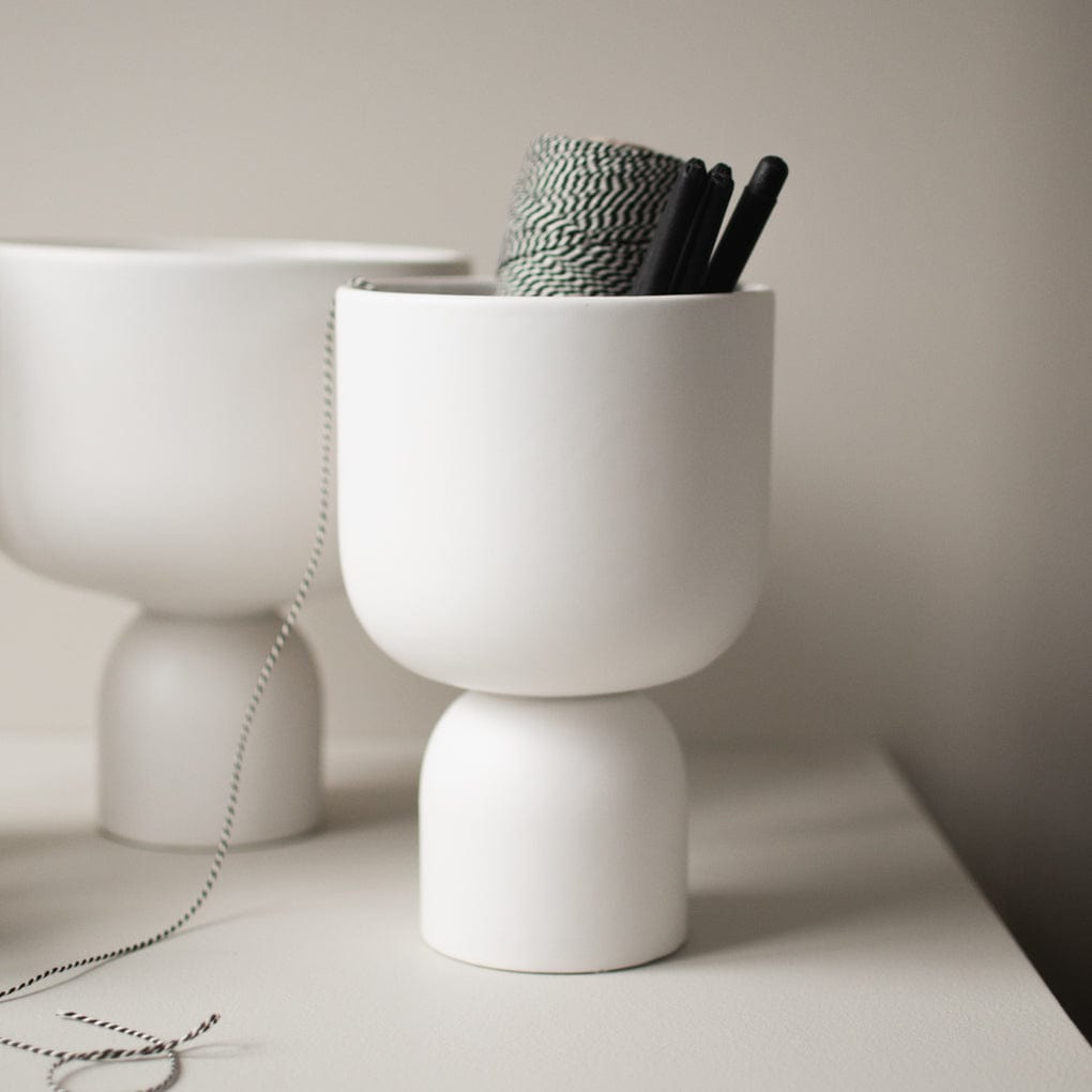 Übertopf Post S - weiß