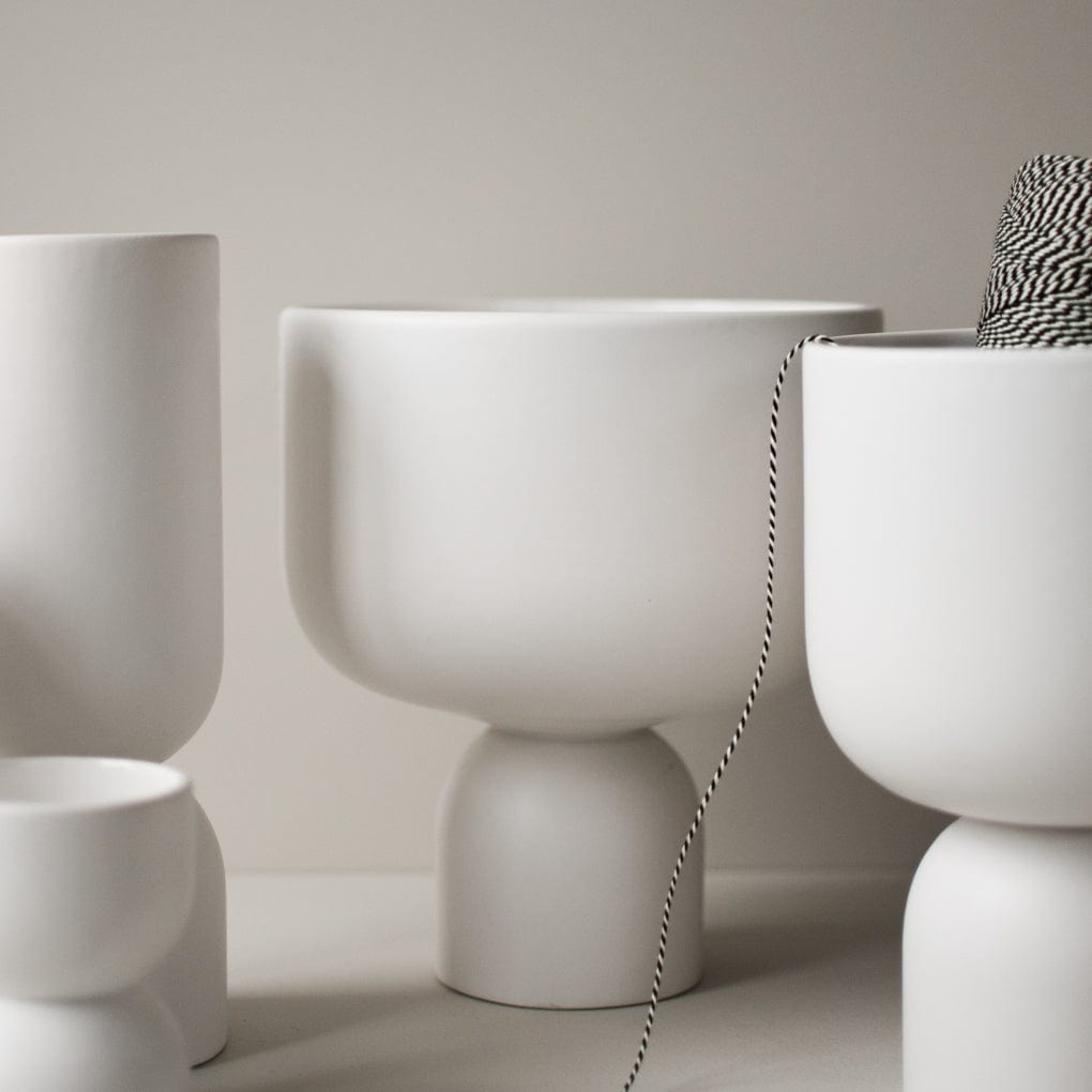 Übertopf Post L - weiß