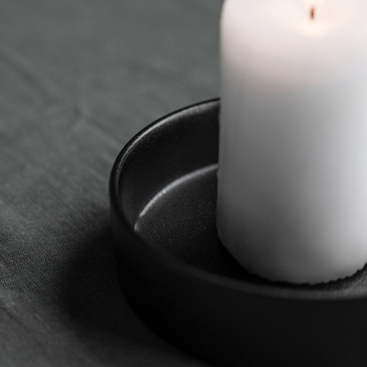 Storm Kerzenschale - schwarz