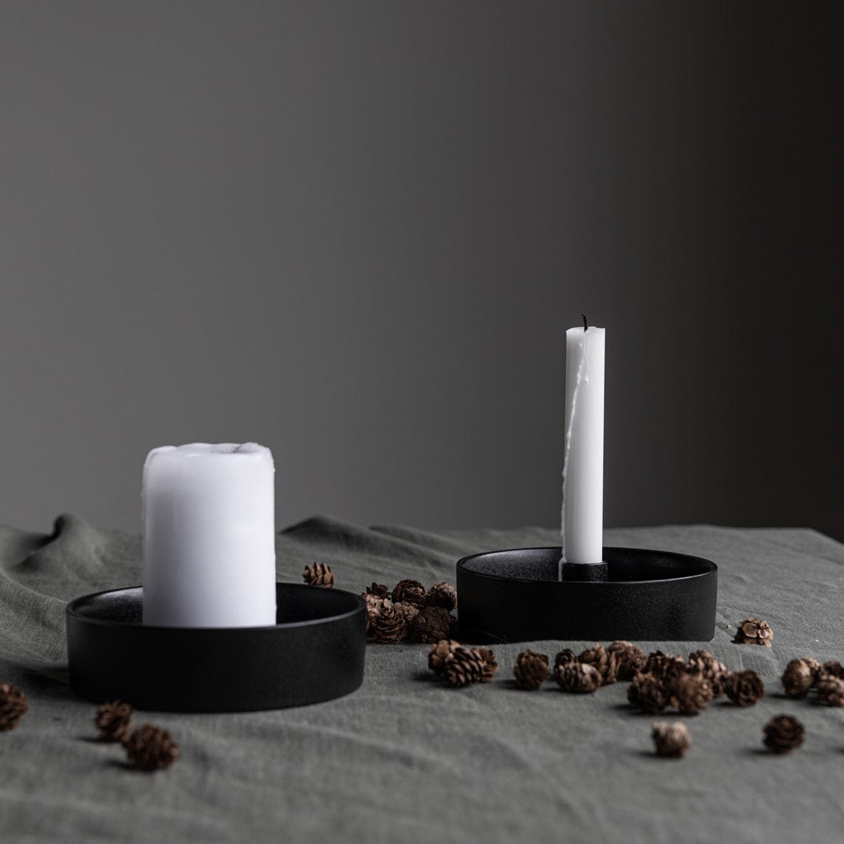 Storm Kerzenschale - schwarz