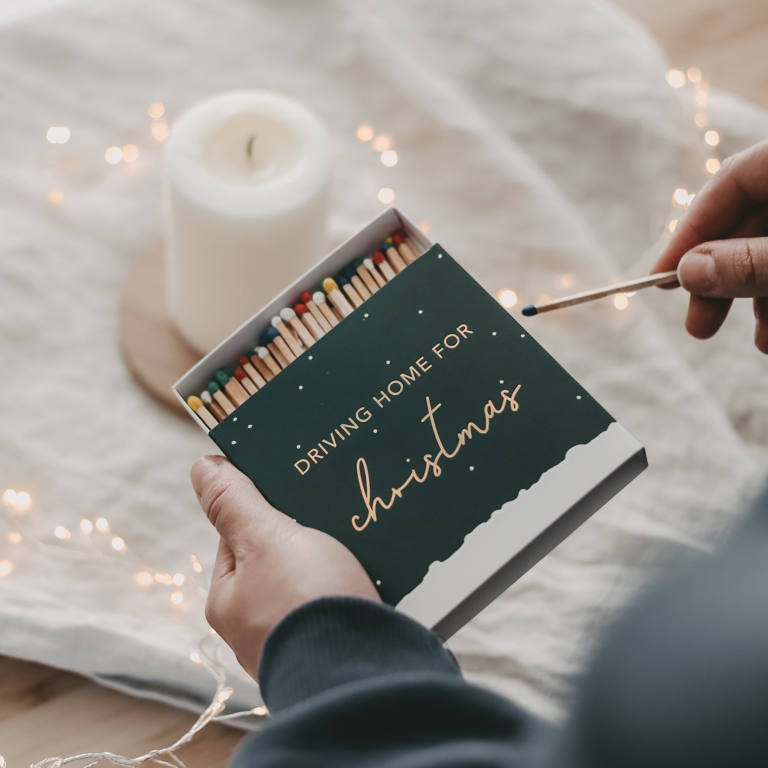 Streichölzer Christmas Car