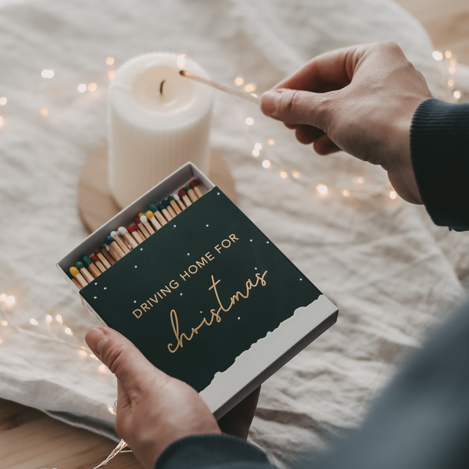 Streichölzer Christmas Car