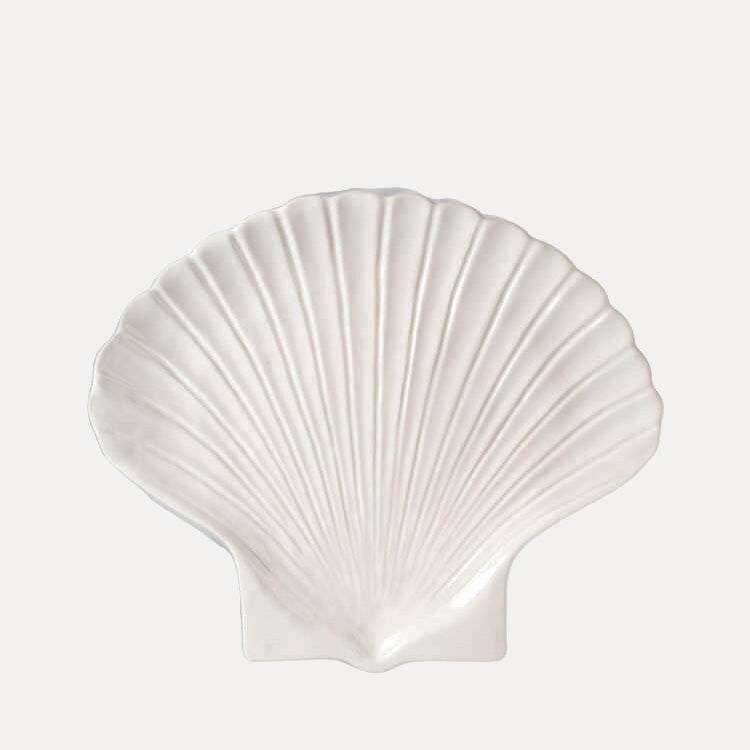 Teller Muschel XL - weiß