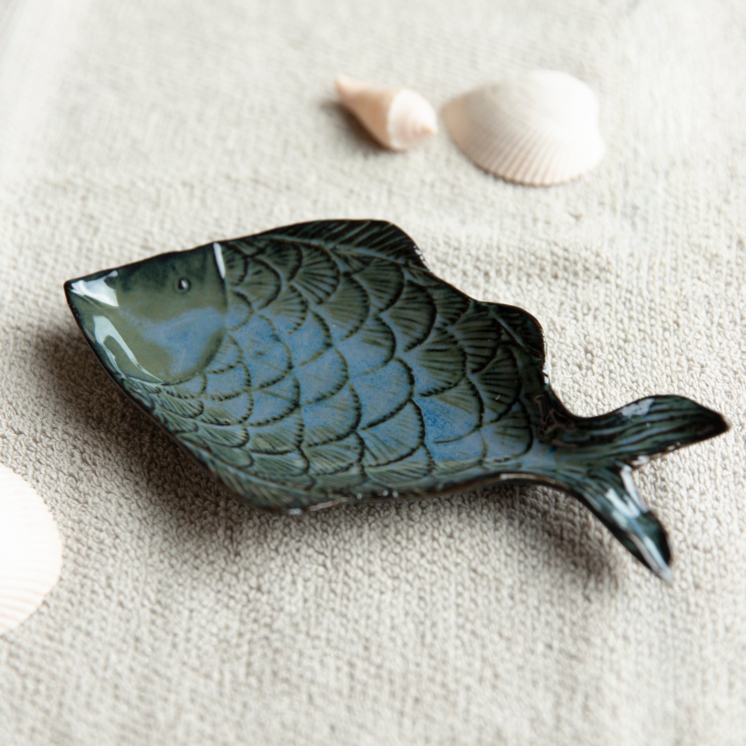 Dekoteller Galia Fisch - blau