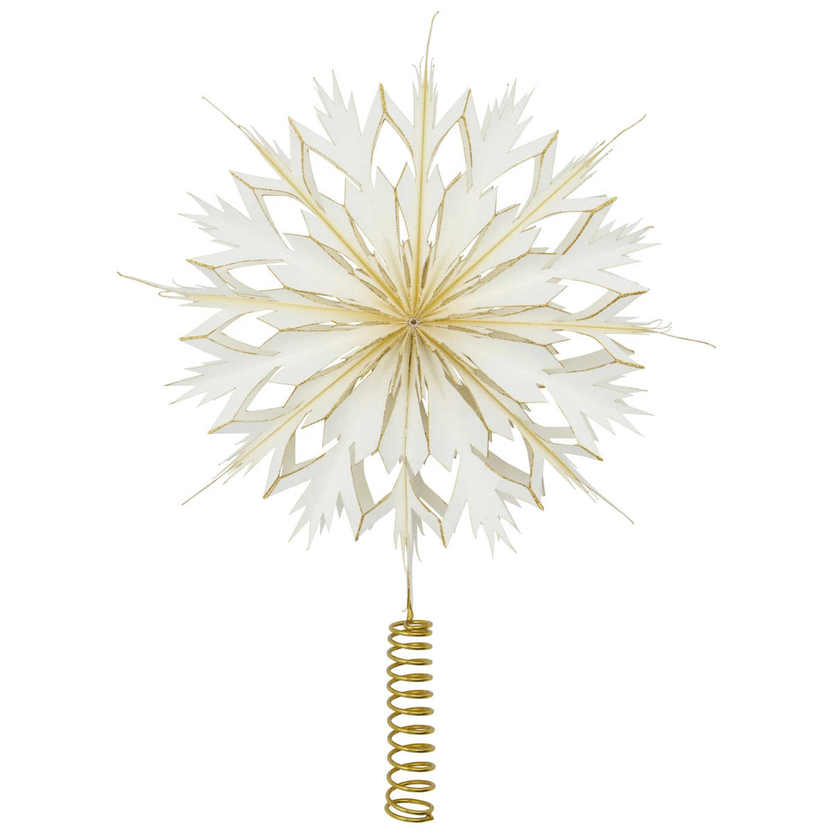 Weihnachtsbaumstern Alsta - weiß gold