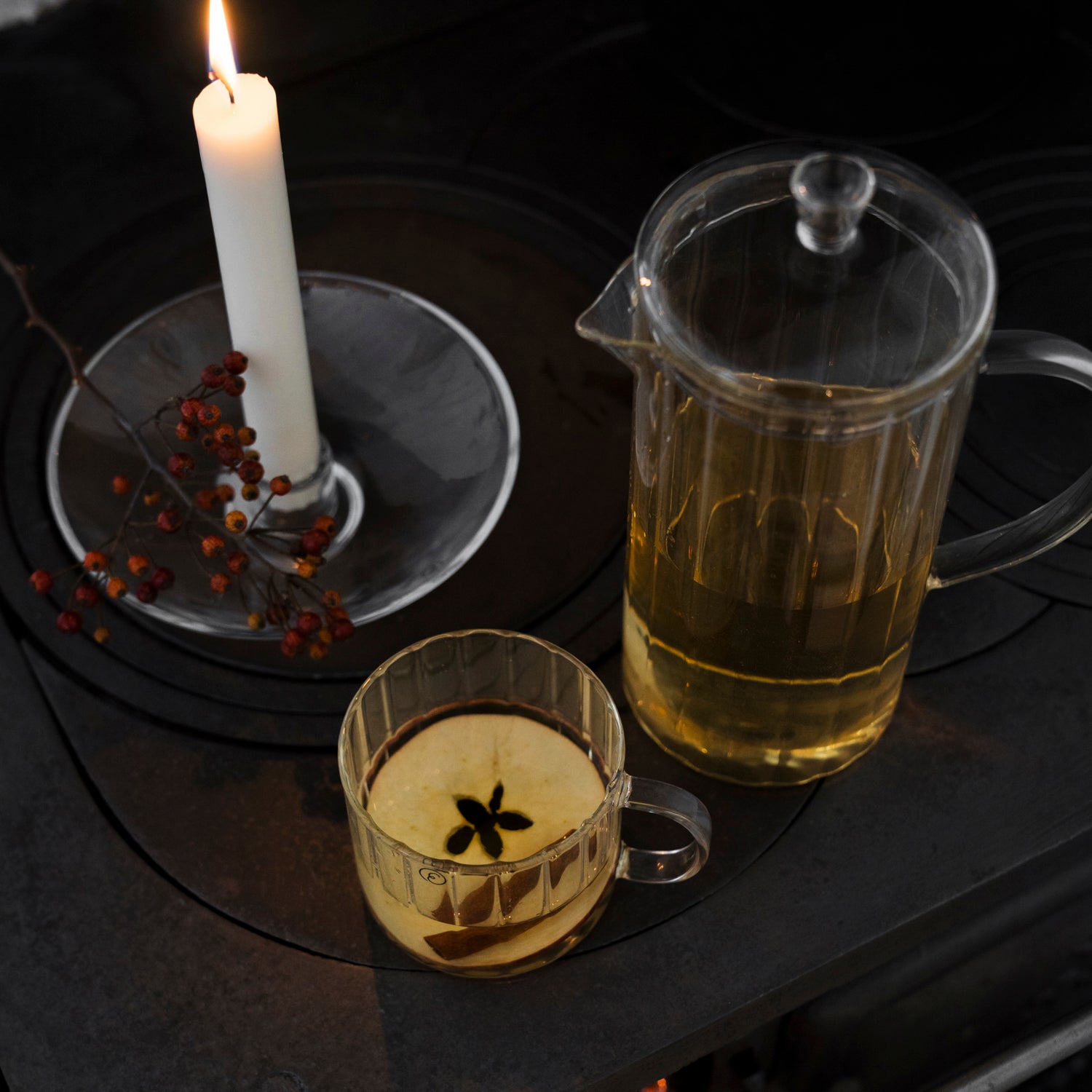 Tasse Glögg aus Glas - riffle