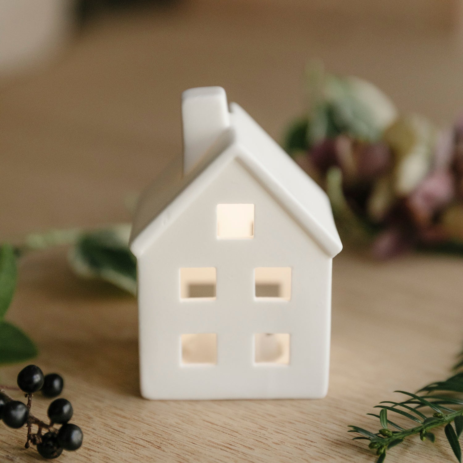 LED Lichthaus Coeur mini - weiß