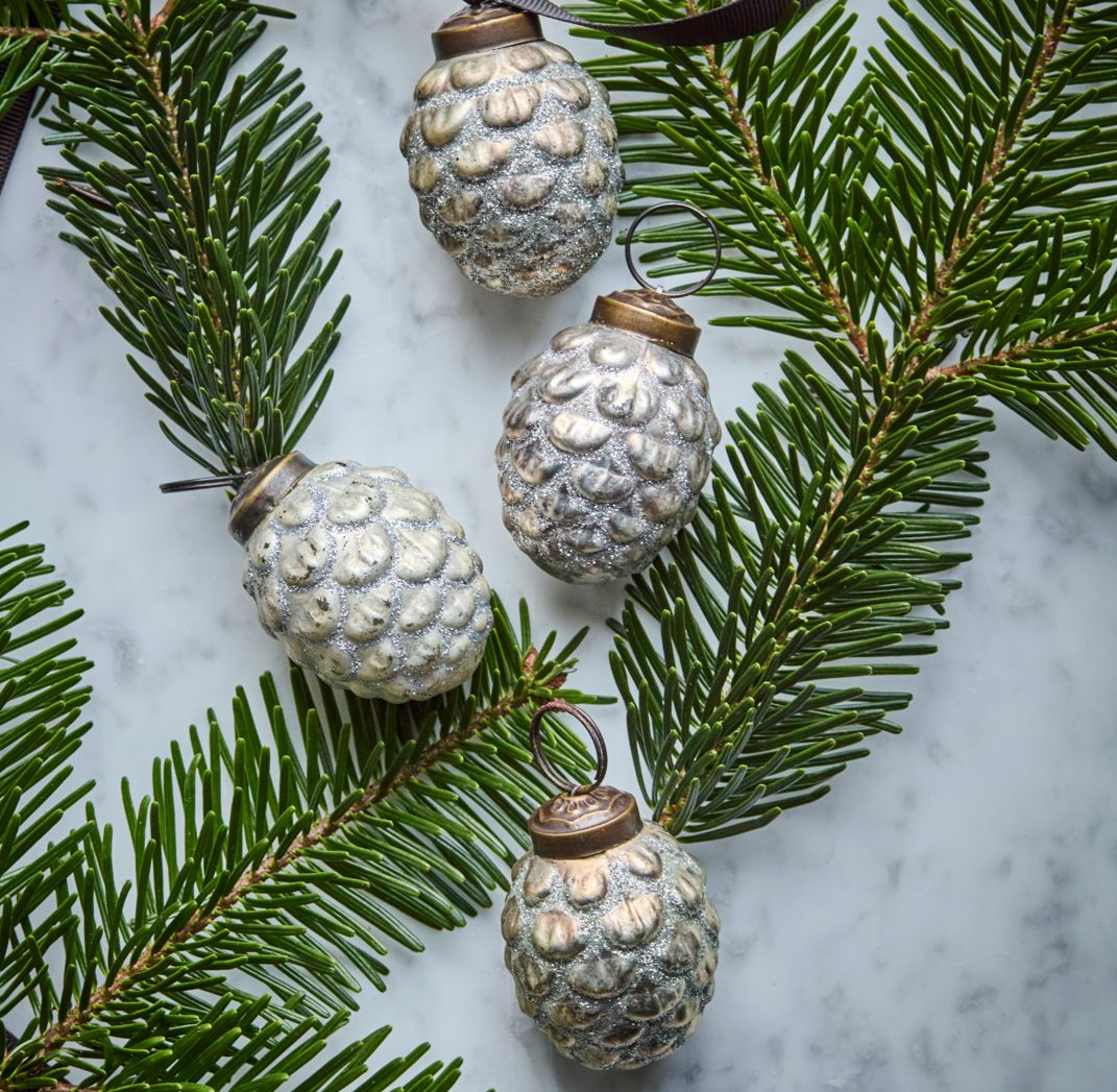 Dekoanhänger Cone 4er Set - antik silber