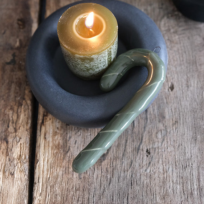 Dekoanhänger Zuckerstange - hunting green